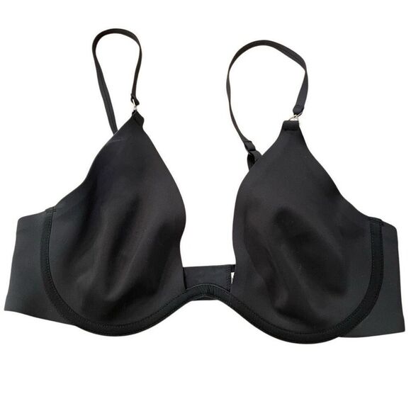 Free People Womens Ari Scuba Underwire Bra Neo 32C Black Minimalist OB975193 - Picture 1 of 7
